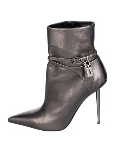 Pre-owned Tom Ford Leather Boots In Grey