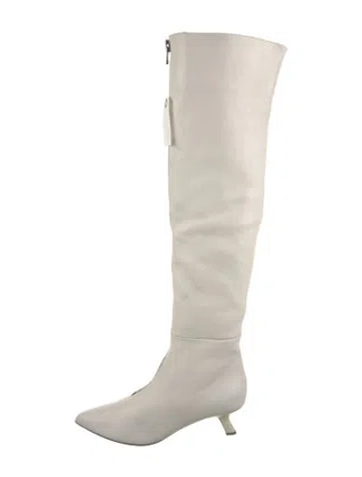 Pre-owned Tom Ford Leather Boots In Neutral
