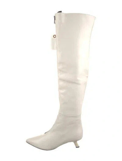 Pre-owned Tom Ford Leather Boots In Neutral