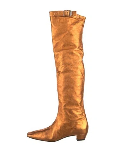 Pre-owned Tom Ford Leather Boots In Orange