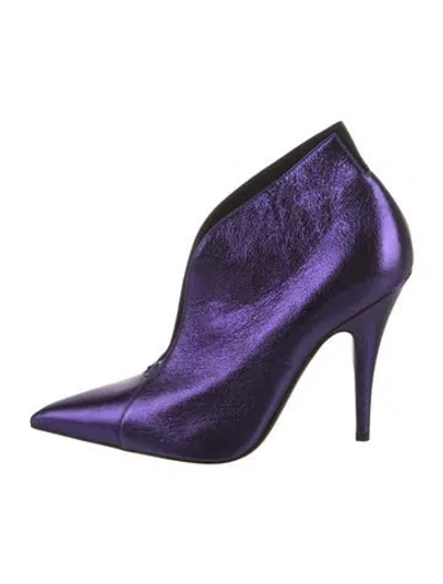 Pre-owned Tom Ford Leather Boots In Purple