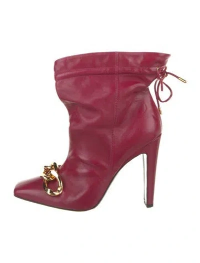 Pre-owned Tom Ford Leather Boots In Red