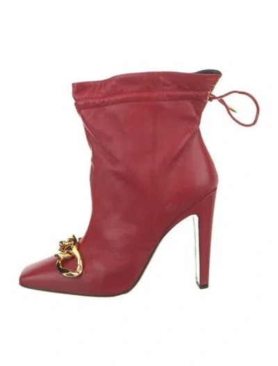 Pre-owned Tom Ford Leather Boots In Red