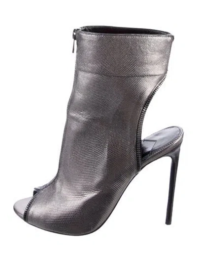 Pre-owned Tom Ford Leather Boots In Silver