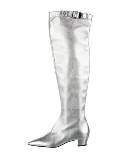 Pre-owned Tom Ford Leather Boots In Silver