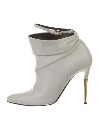 Pre-owned Tom Ford Leather Boots In White