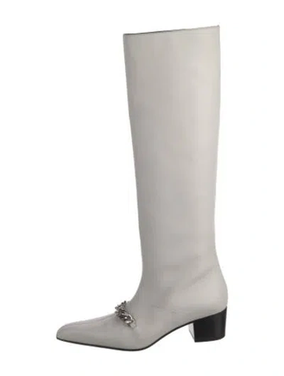 Pre-owned Tom Ford Leather Boots In White