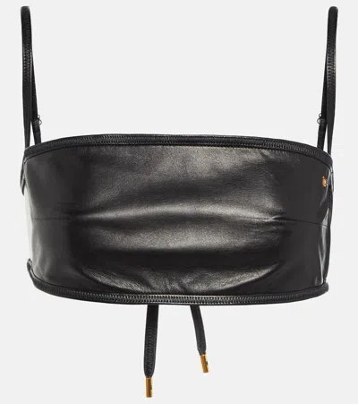 Tom Ford Bralette Aus Leder In Black