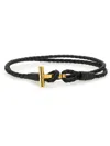 Tom Ford Black Calf Leather Bracelets In Black