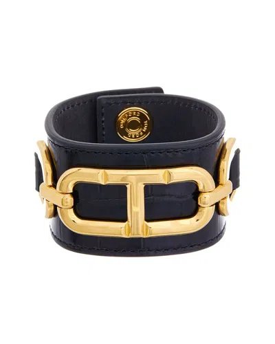 Tom Ford Leather Bracelet In Black