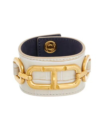 Tom Ford Leather Bracelet In Gold