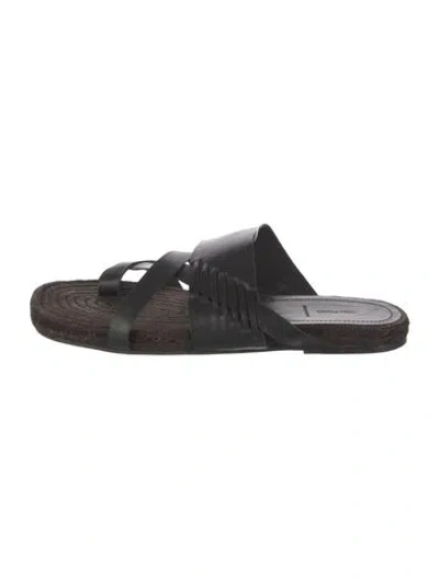Pre-owned Tom Ford Leather Braided Accents Slides In Multi