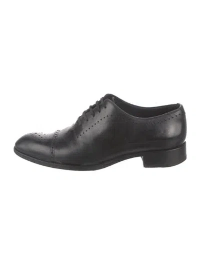 Pre-owned Tom Ford Leather Brogues In Black
