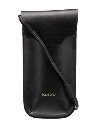 Pre-owned Tom Ford Leather Bucket Bag In Black