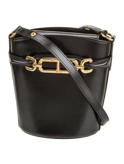 Pre-owned Tom Ford Leather Bucket Bag In Black
