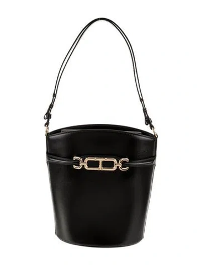 Pre-owned Tom Ford Leather Bucket Bag In Black