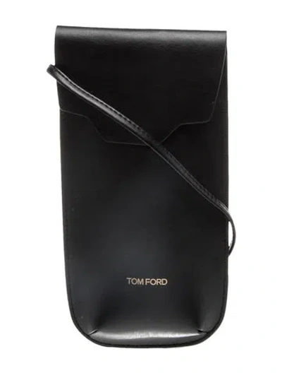 Pre-owned Tom Ford Leather Bucket Bag In Black
