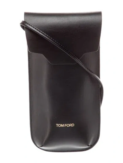 Pre-owned Tom Ford Leather Bucket Bag In Black