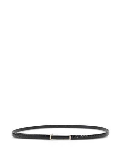 Tom Ford Leather Buckle Belt In Black