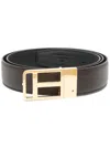 Tom Ford Leather Buckle Belt In Braun