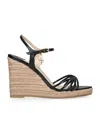 Tom Ford Cabana Lizard-embossed Wedge Espadrilles In Black