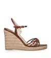 Tom Ford Cabana Lizard-embossed Wedge Espadrilles In Brown