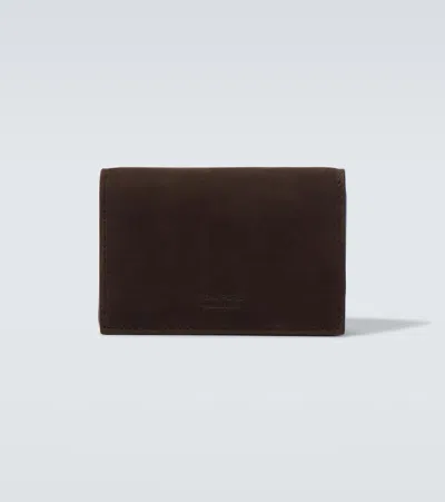 Tom Ford Leather Card Case In Brown
