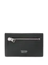 Tom Ford Leather Card Holder In Black
