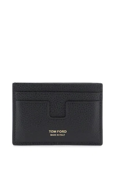 Tom Ford Leather Card Holder In Black