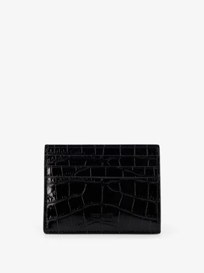 Tom Ford Leather Card Holder In Black