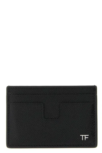 Tom Ford Leather Card Holder In Black