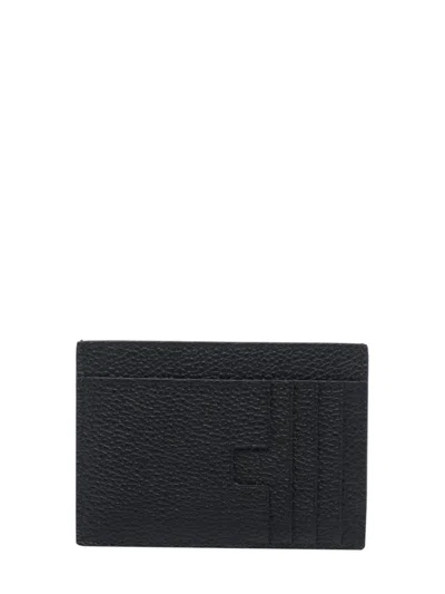 Tom Ford Leather Card Holder In Black