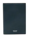 Tom Ford Leather Card Holder In Blue