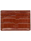Tom Ford Compact Wallet Crocodile Embossed Texture In Orange