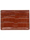 Tom Ford Compact Wallet Crocodile Embossed Texture In Brown