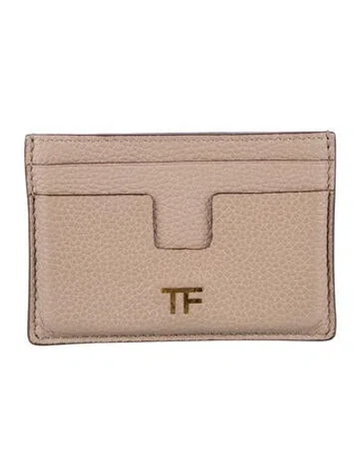 Pre-owned Tom Ford Leather Card Holder In Brown