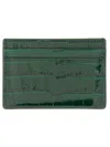 Tom Ford Leather Card Holder In Green