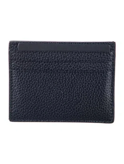 Pre-owned Tom Ford Leather Card Holder W/ Tags In Blue