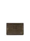 Tom Ford Leather Cardholder With Croco Effect