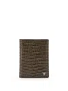 Tom Ford Leather Cardholder With Croco Effect