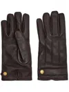Tom Ford Leather Cashmere-lining Gloves In Brown