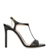 TOM FORD TOM FORD LEATHER CHAIN T-BAR SANDALS