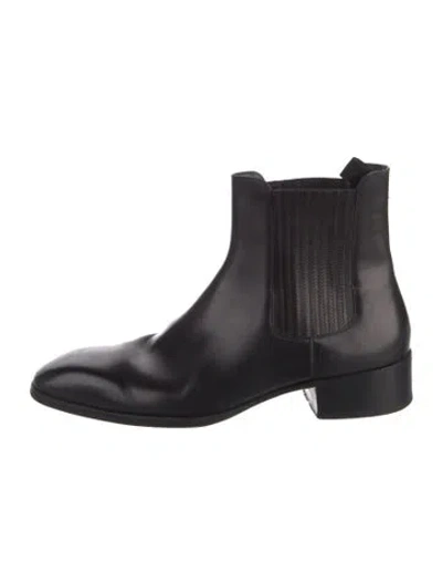 Pre-owned Tom Ford Leather Chelsea Boots In Black