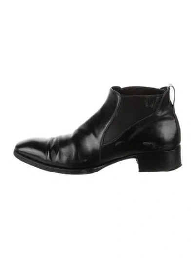 Pre-owned Tom Ford Leather Chelsea Boots In Black