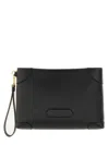 Tom Ford Men Leather Clutch Bag In Black