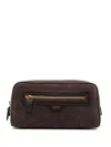 Tom Ford Leather Clutch Bag In Brown