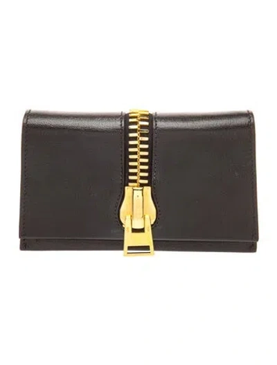Pre-owned Tom Ford Leather Clutch In Black