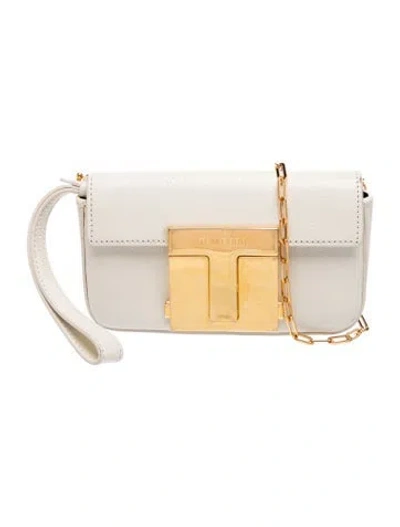 Pre-owned Tom Ford Leather Clutch In Neutral