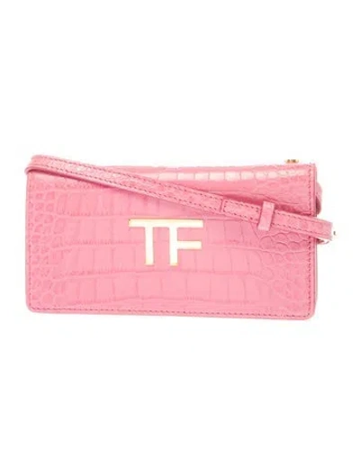 Pre-owned Tom Ford Leather Clutch In Pink