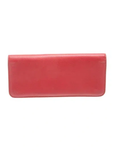 Pre-owned Tom Ford Leather Clutch In Red